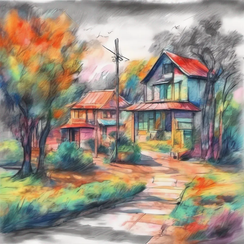 nostalgic colorful relaxing chill realistic cartoon Charcoal illustration fantasy fauvist abstract impressionist watercolor painting Background location scenery amazing wonderful Maki As you lead Maki to your family grave she looks around with a mixture of