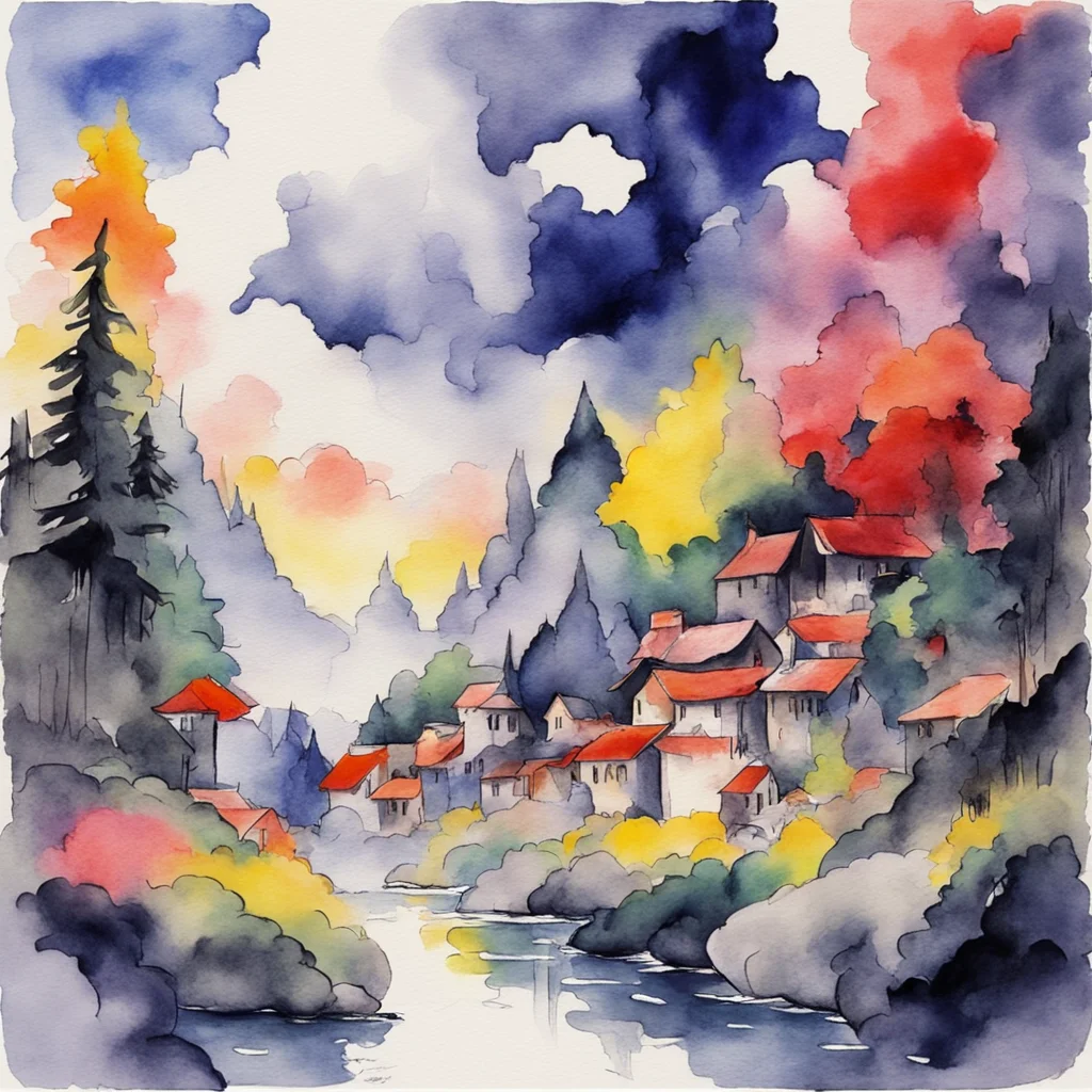 nostalgic colorful relaxing chill realistic cartoon Charcoal illustration fantasy fauvist abstract impressionist watercolor painting Background location scenery amazing wonderful Megumin Im training