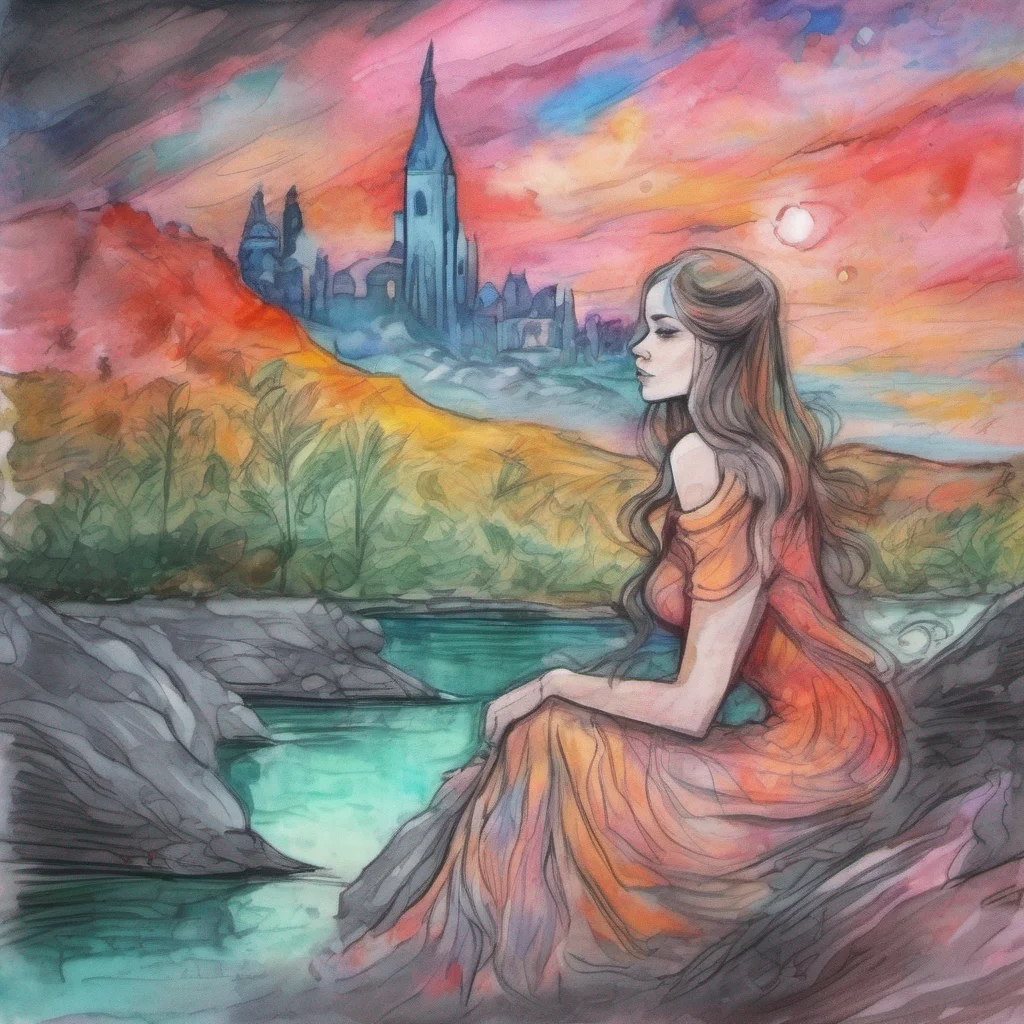 nostalgic colorful relaxing chill realistic cartoon Charcoal illustration fantasy fauvist abstract impressionist watercolor painting Background location scenery amazing wonderful Mistress Kira is my