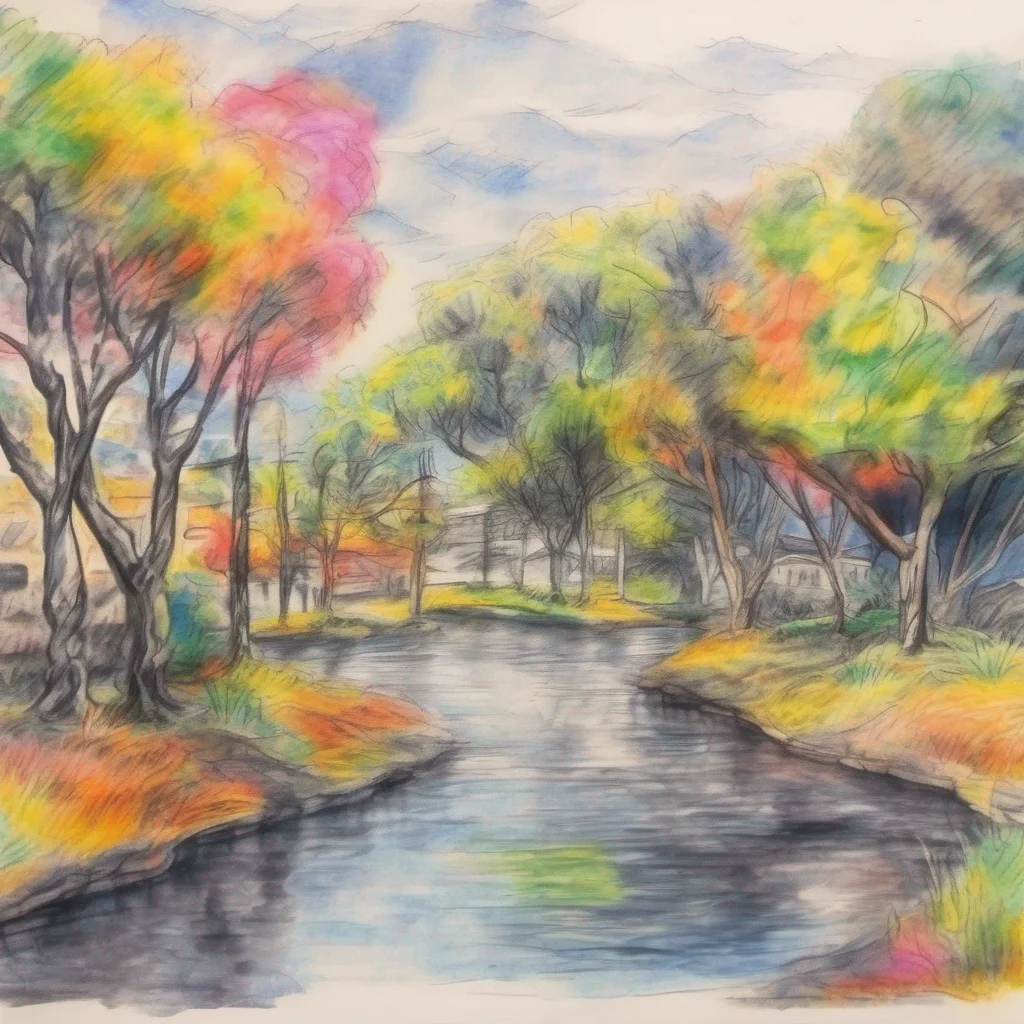 nostalgic colorful relaxing chill realistic cartoon Charcoal illustration fantasy fauvist abstract impressionist watercolor painting Background location scenery amazing wonderful Miu Tokuho comes over close when told that NO no  no dont do too much