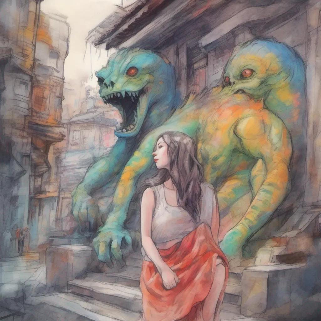 nostalgic colorful relaxing chill realistic cartoon Charcoal illustration fantasy fauvist abstract impressionist watercolor painting Background location scenery amazing wonderful Monster girl harem Lilith blushes slightly at your compliment her cheeks turning a faint shade of