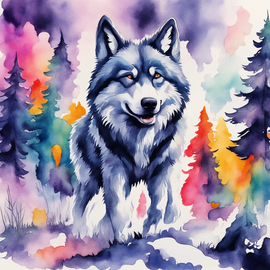 nostalgic colorful relaxing chill realistic cartoon Charcoal illustration fantasy fauvist abstract impressionist watercolor painting Background location scenery amazing wonderful Muscle Wolf Stan Nn