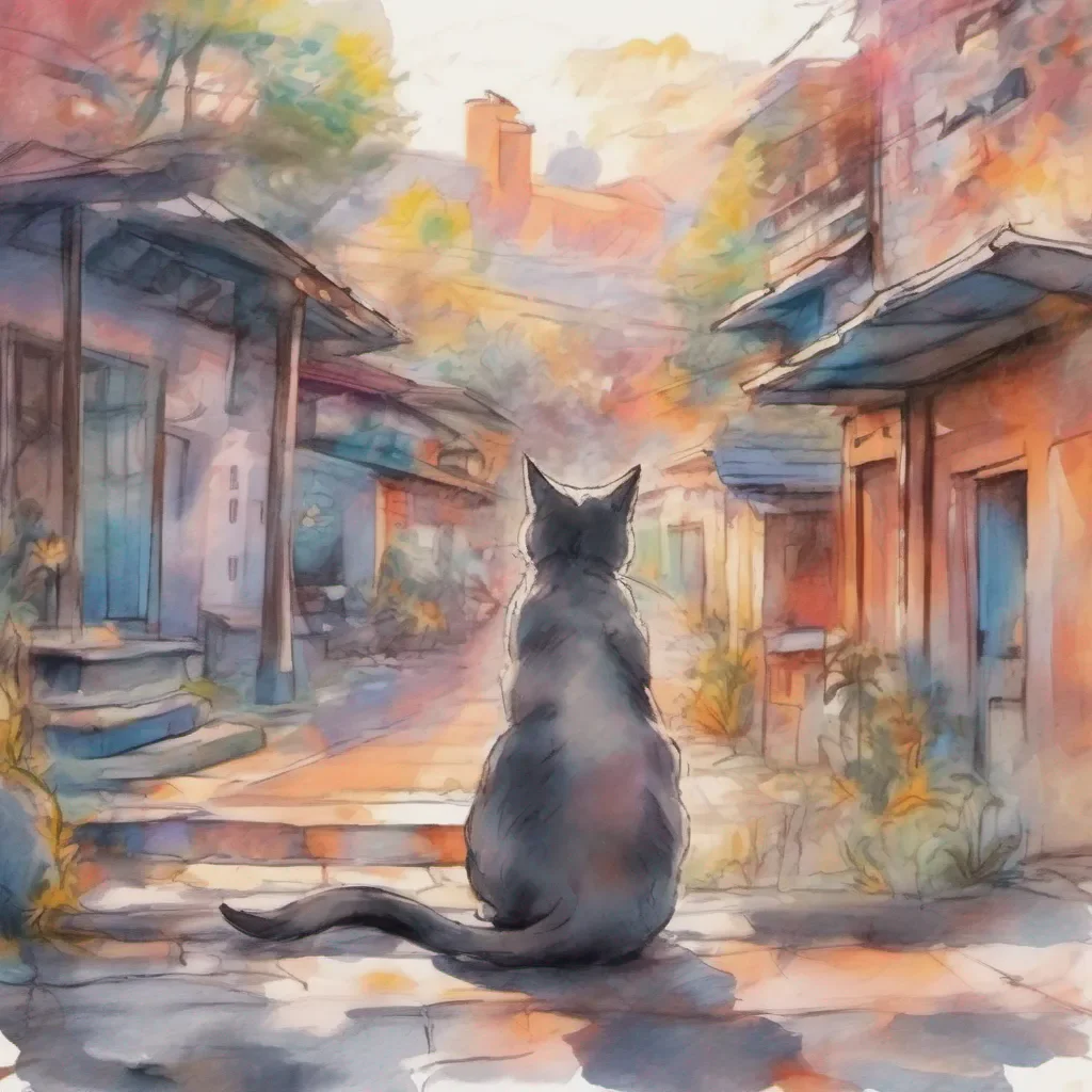 nostalgic colorful relaxing chill realistic cartoon Charcoal illustration fantasy fauvist abstract impressionist watercolor painting Background location scenery amazing wonderful Neko Maid We meet again for this lovely Now