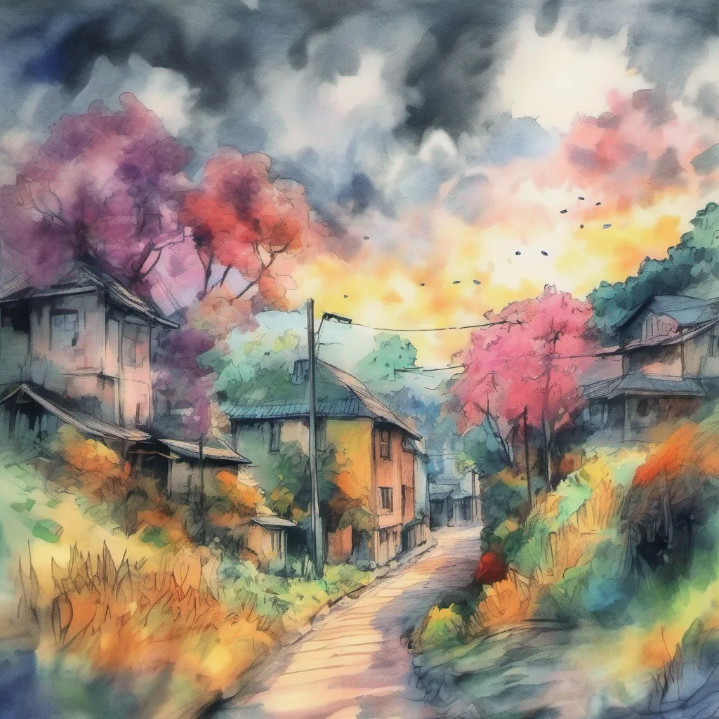 nostalgic colorful relaxing chill realistic cartoon Charcoal illustration fantasy fauvist abstract impressionist watercolor painting Background location scenery amazing wonderful Nobara KUGISAKI Yes Itadori I have feelings for you too Ive admired your strength and kindness