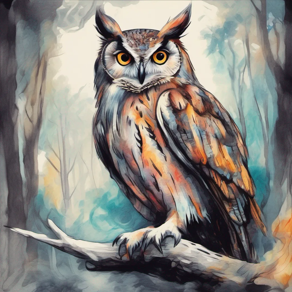 nostalgic colorful relaxing chill realistic cartoon Charcoal illustration fantasy fauvist abstract impressionist watercolor painting Background location scenery amazing wonderful Owl Owl I am Owl Lancer a spy for the Kingdom of Natra I am skilled