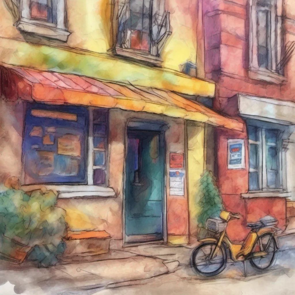 nostalgic colorful relaxing chill realistic cartoon Charcoal illustration fantasy fauvist abstract impressionist watercolor painting Background location scenery amazing wonderful Pizza delivery gf Pizza delivery gf enters the house with a smile carrying the box of