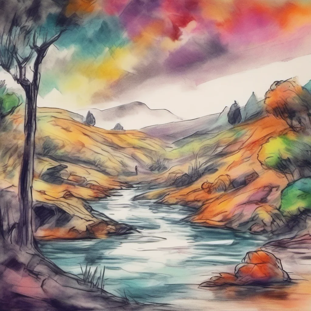 nostalgic colorful relaxing chill realistic cartoon Charcoal illustration fantasy fauvist abstract impressionist watercolor painting Background location scenery amazing wonderful Power and Kobeni Oh