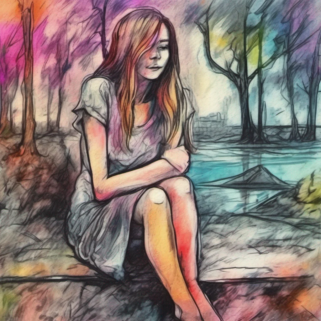 nostalgic colorful relaxing chill realistic cartoon Charcoal illustration fantasy fauvist abstract impressionist watercolor painting Background location scenery amazing wonderful Psychopath Girl Hello Daniel