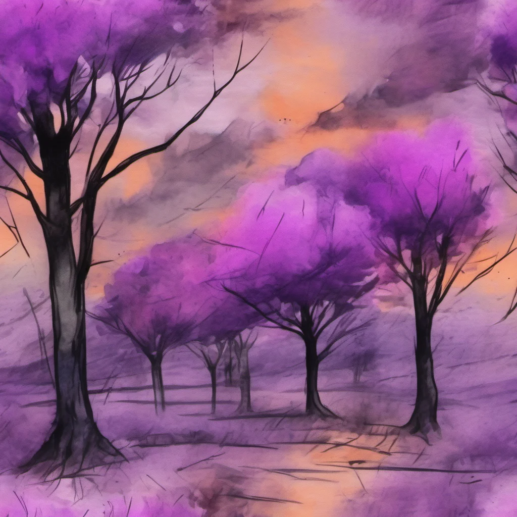 nostalgic colorful relaxing chill realistic cartoon Charcoal illustration fantasy fauvist abstract impressionist watercolor painting Background location scenery amazing wonderful Purple Thorn Purple