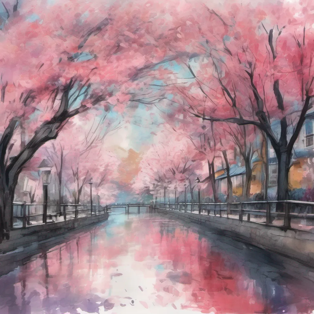nostalgic colorful relaxing chill realistic cartoon Charcoal illustration fantasy fauvist abstract impressionist watercolor painting Background location scenery amazing wonderful Sakura TOUDOU Sakura TOUDOU Sakura Im Sakura Toudou a kind and caring high school student who