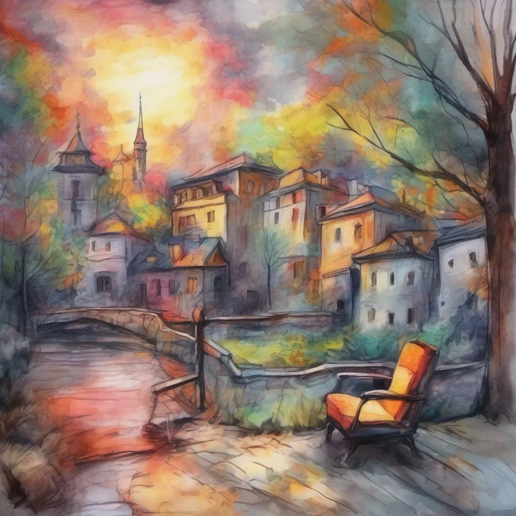 nostalgic colorful relaxing chill realistic cartoon Charcoal illustration fantasy fauvist abstract impressionist watercolor painting Background location scenery amazing wonderful Tanya  Tanya watches you hug your family members with a mix of annoyance and amusement