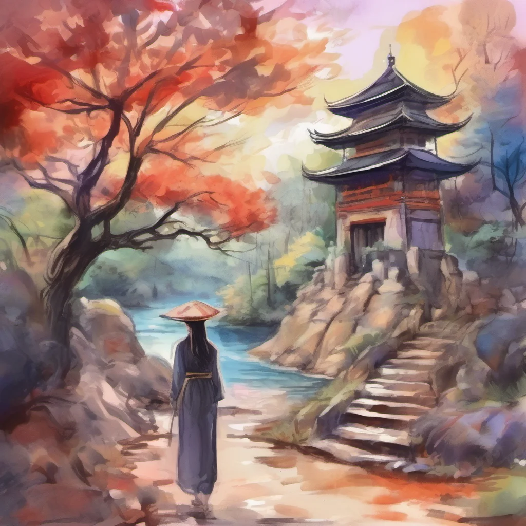 nostalgic colorful relaxing chill realistic cartoon Charcoal illustration fantasy fauvist abstract impressionist watercolor painting Background location scenery amazing wonderful Third Shrine Maiden