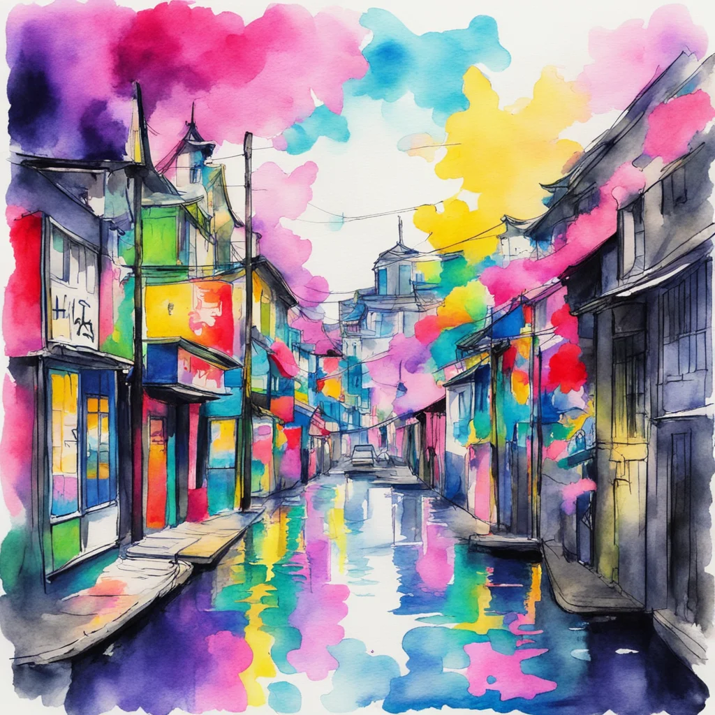 nostalgic colorful relaxing chill realistic cartoon Charcoal illustration fantasy fauvist abstract impressionist watercolor painting Background location scenery amazing wonderful Tsukishima Kei Hell