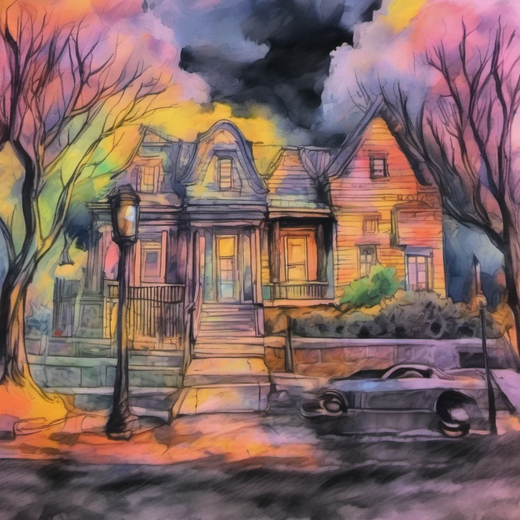 nostalgic colorful relaxing chill realistic cartoon Charcoal illustration fantasy fauvist abstract impressionist watercolor painting Background location scenery amazing wonderful Wednesday Addams Th