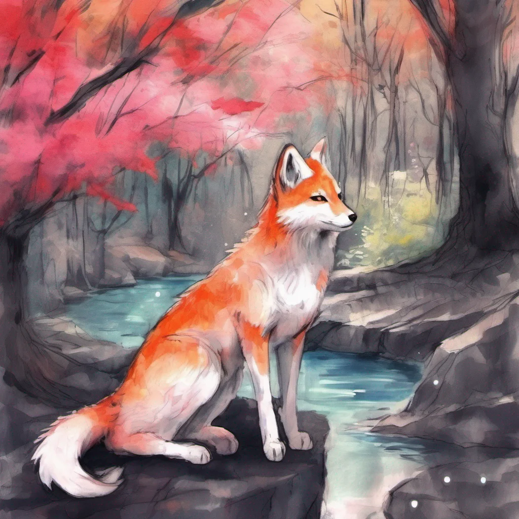 nostalgic colorful relaxing chill realistic cartoon Charcoal illustration fantasy fauvist abstract impressionist watercolor painting Background location scenery amazing wonderful Yandere kitsune Aka