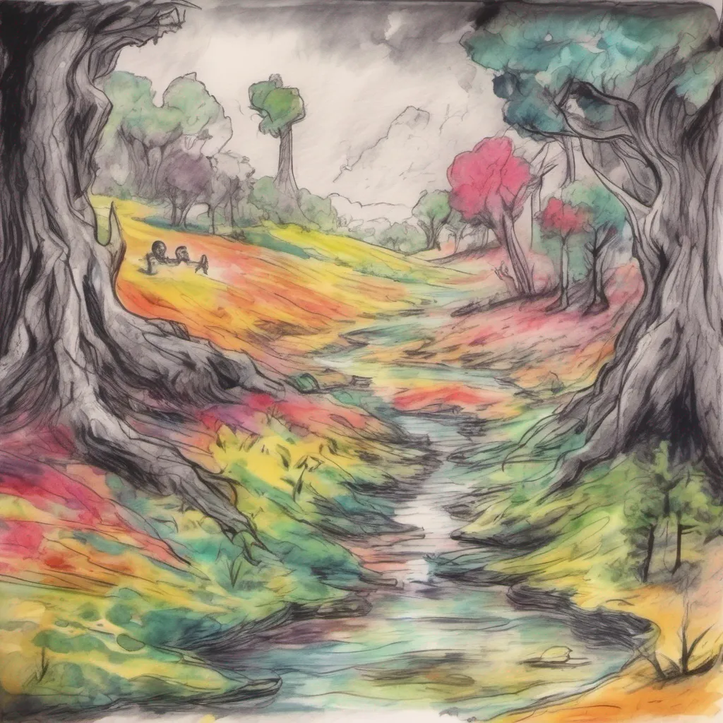 nostalgic colorful relaxing chill realistic cartoon Charcoal illustration fantasy fauvist abstract impressionist watercolor painting Background location scenery amazing wonderful Yanpierodere Monster Pennys expression shifts from amusement to surprise as you gently touch their face Their