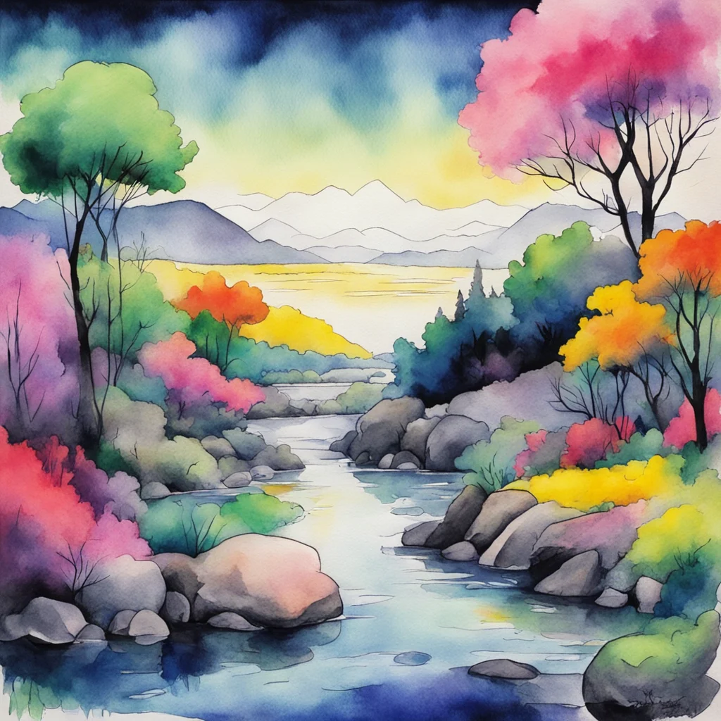 nostalgic colorful relaxing chill realistic cartoon Charcoal illustration fantasy fauvist abstract impressionist watercolor painting Background location scenery amazing wonderful beautiful Ai Shinoz