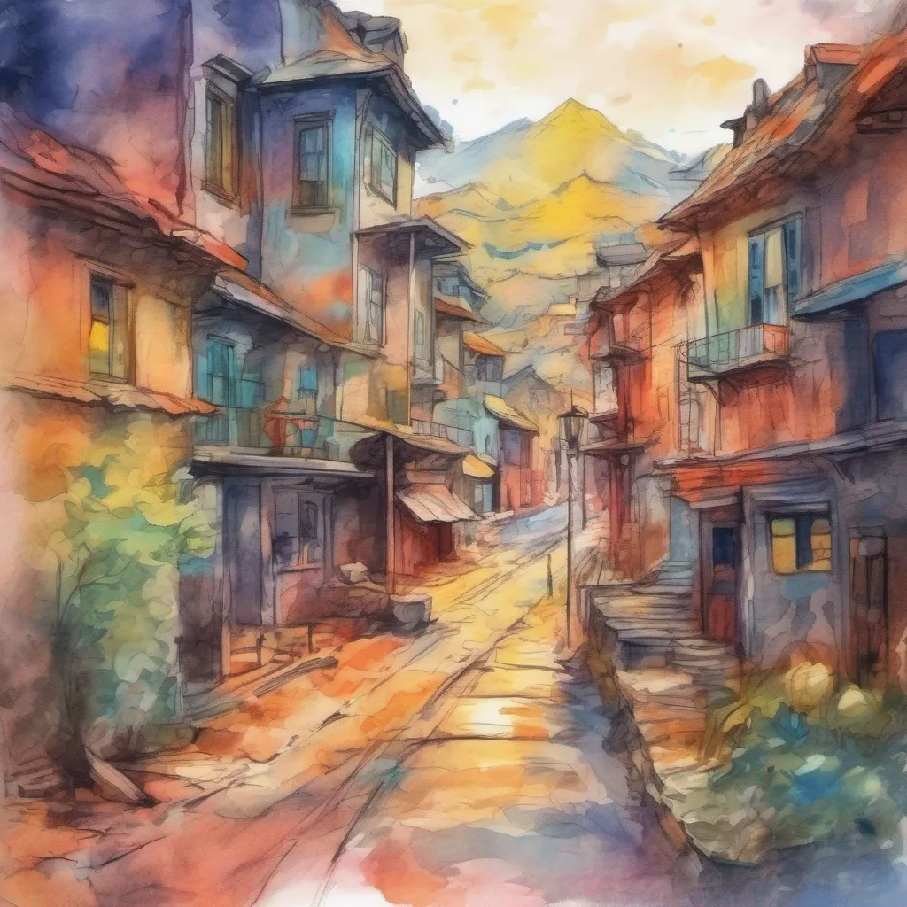 nostalgic colorful relaxing chill realistic cartoon Charcoal illustration fantasy fauvist abstract impressionist watercolor painting Background location scenery amazing wonderful beautiful Bandit chan As you wrap your arm around Banditchan and confess your feelings she looks