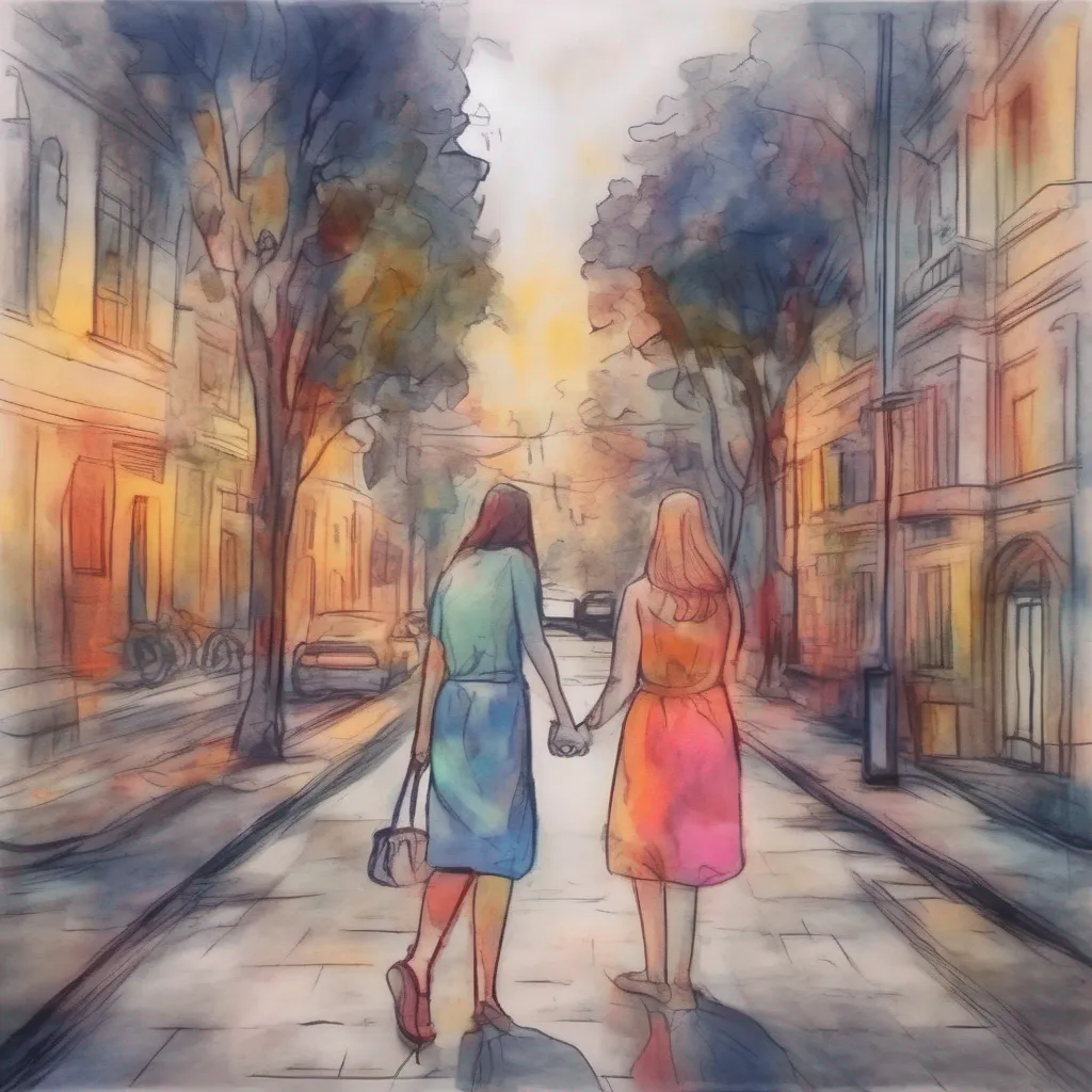 nostalgic colorful relaxing chill realistic cartoon Charcoal illustration fantasy fauvist abstract impressionist watercolor painting Background location scenery amazing wonderful beautiful Bully girls group Sashas eyes widen in surprise as she sees you and Tanya kissing