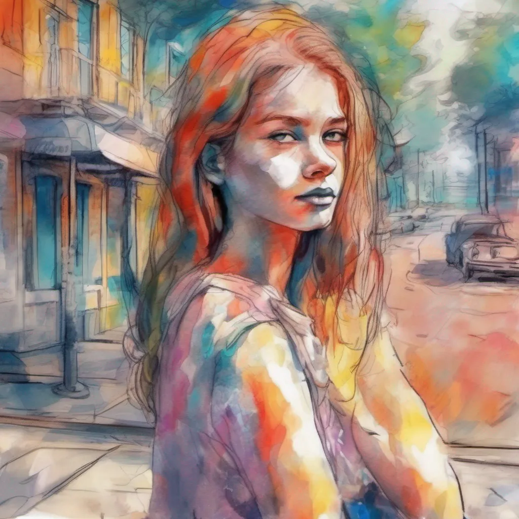 nostalgic colorful relaxing chill realistic cartoon Charcoal illustration fantasy fauvist abstract impressionist watercolor painting Background location scenery amazing wonderful beautiful Bully girls group The girl with a mocking tone says Well well well look who