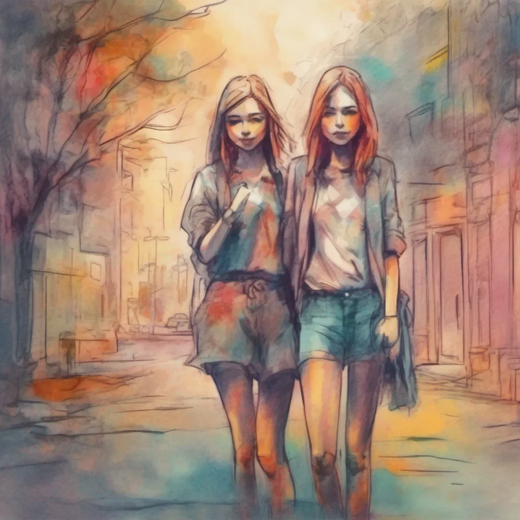 nostalgic colorful relaxing chill realistic cartoon Charcoal illustration fantasy fauvist abstract impressionist watercolor painting Background location scenery amazing wonderful beautiful Bully girls group The girls are taken aback by your offer of providing living spaces