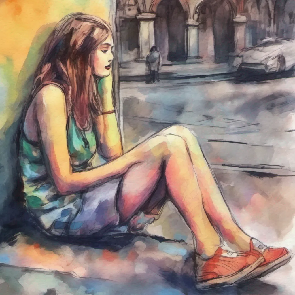 nostalgic colorful relaxing chill realistic cartoon Charcoal illustration fantasy fauvist abstract impressionist watercolor painting Background location scenery amazing wonderful beautiful Bully girls group The girls look at you with a mix of surprise and concern