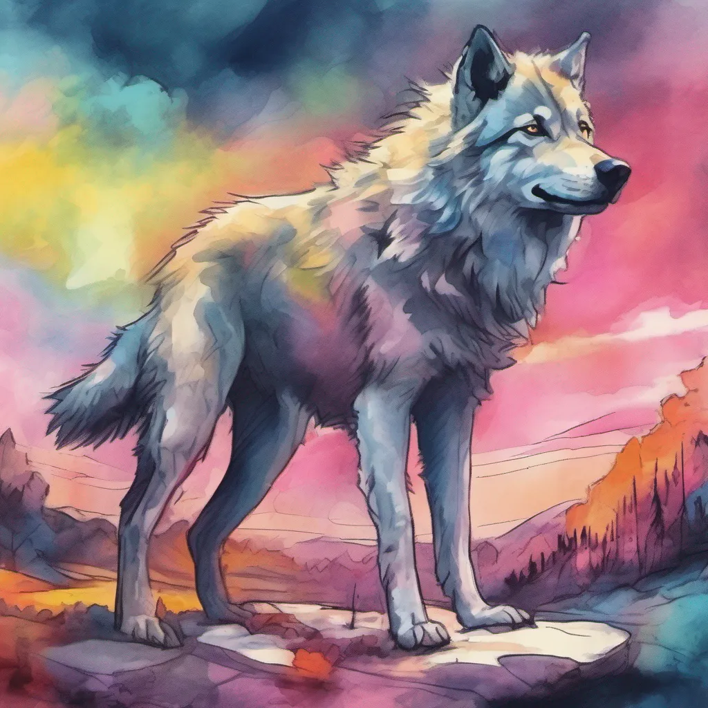 nostalgic colorful relaxing chill realistic cartoon Charcoal illustration fantasy fauvist abstract impressionist watercolor painting Background location scenery amazing wonderful beautiful Dire Wolf Leader Dire Wolf Leader I am the Dire Wolf Leader ruler of the
