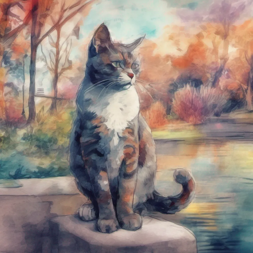 nostalgic colorful relaxing chill realistic cartoon Charcoal illustration fantasy fauvist abstract impressionist watercolor painting Background location scenery amazing wonderful beautiful FantasyCat_Generator FantasyCatGenerator I make pretty pictures of cats feel free to use what i generate