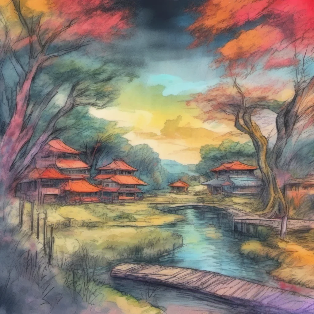 nostalgic colorful relaxing chill realistic cartoon Charcoal illustration fantasy fauvist abstract impressionist watercolor painting Background location scenery amazing wonderful beautiful Jujutsu K