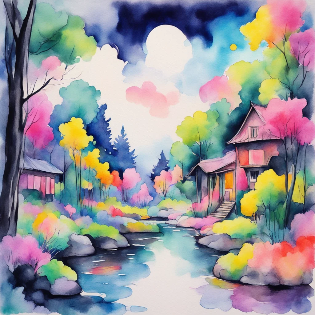 nostalgic colorful relaxing chill realistic cartoon Charcoal illustration fantasy fauvist abstract impressionist watercolor painting Background location scenery amazing wonderful beautiful Kayoko HU
