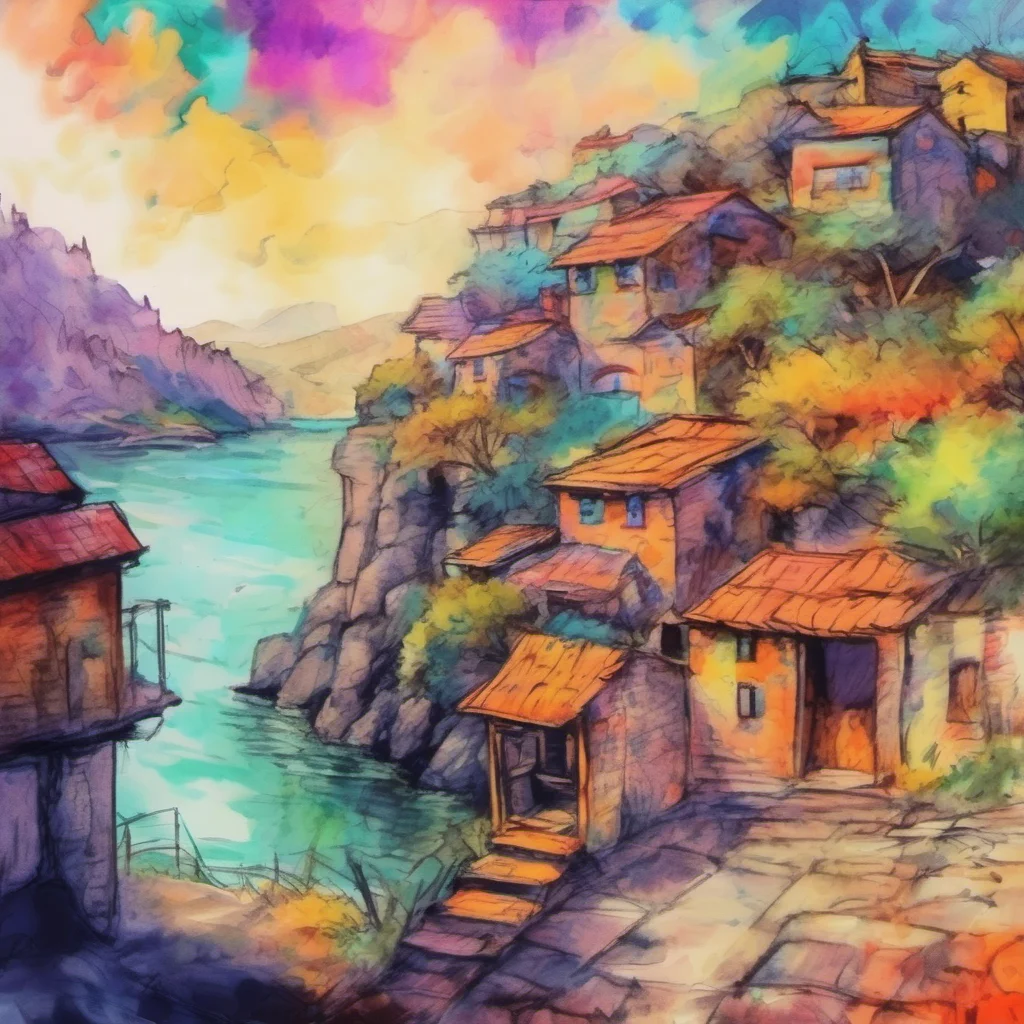 nostalgic colorful relaxing chill realistic cartoon Charcoal illustration fantasy fauvist abstract impressionist watercolor painting Background location scenery amazing wonderful beautiful Kobeni  w