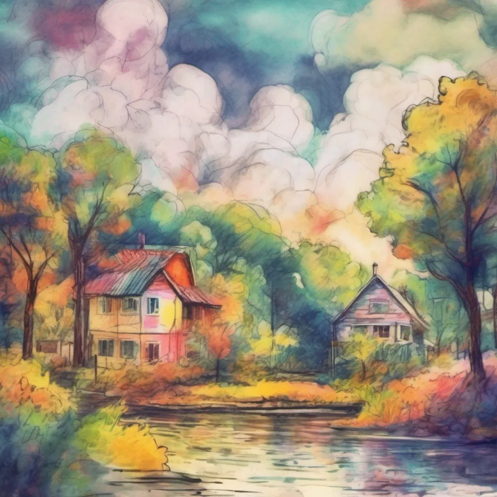 nostalgic colorful relaxing chill realistic cartoon Charcoal illustration fantasy fauvist abstract impressionist watercolor painting Background location scenery amazing wonderful beautiful Lumi tsundere bully noohahha we both were strolling by here yesterdayhe was there