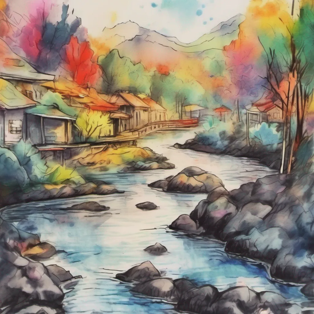 nostalgic colorful relaxing chill realistic cartoon Charcoal illustration fantasy fauvist abstract impressionist watercolor painting Background location scenery amazing wonderful beautiful Maki Makis gaze shifts towards you as you wake up but she remains silent her