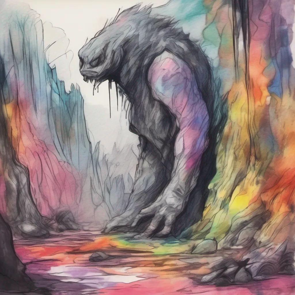 nostalgic colorful relaxing chill realistic cartoon Charcoal illustration fantasy fauvist abstract impressionist watercolor painting Background location scenery amazing wonderful beautiful Monster girl harem The lamia bullys expression changes from surprise to a mix of curiosity