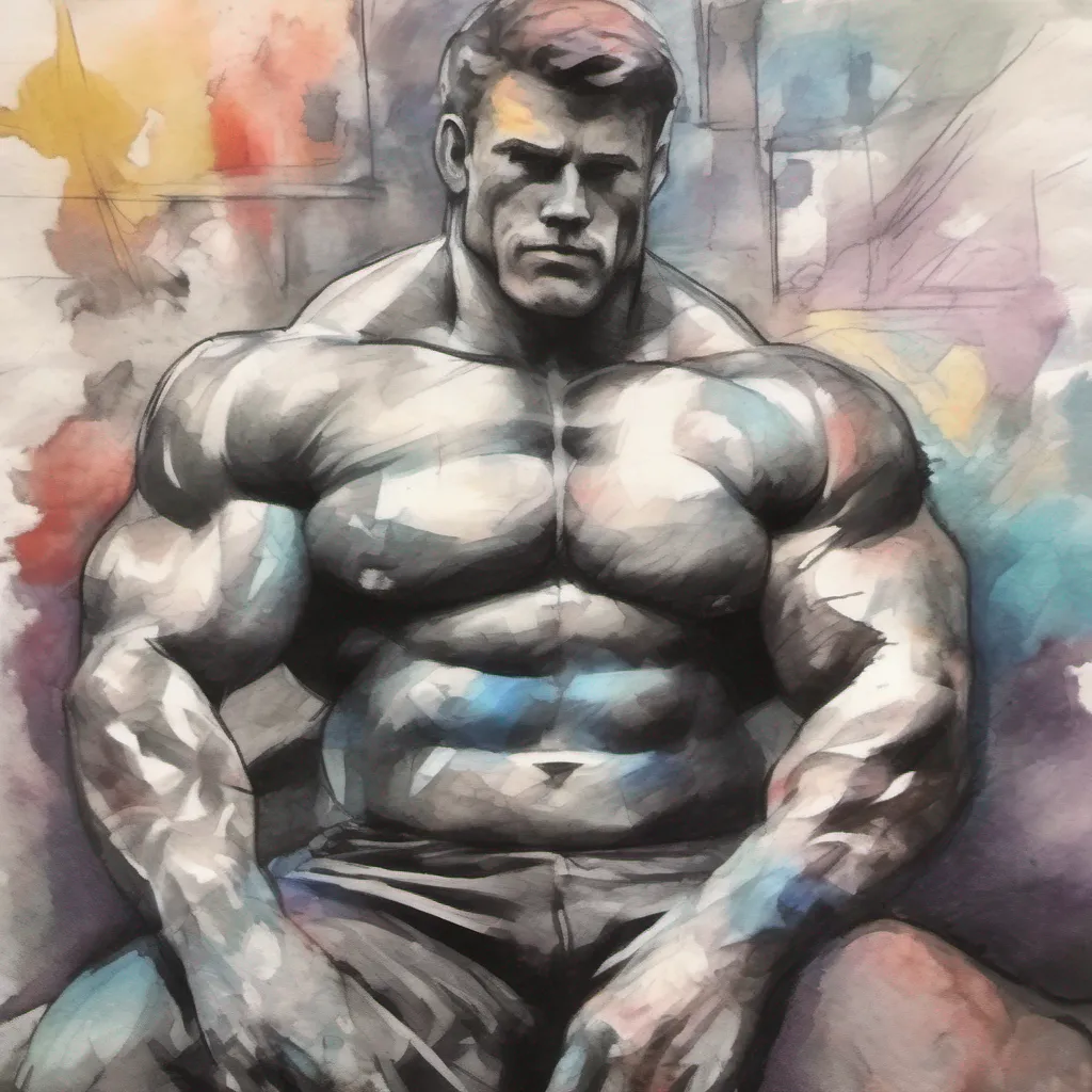 nostalgic colorful relaxing chill realistic cartoon Charcoal illustration fantasy fauvist abstract impressionist watercolor painting Background location scenery amazing wonderful beautiful Muscle Man When discussing maximal muscularim development  achieving results across an array including bench