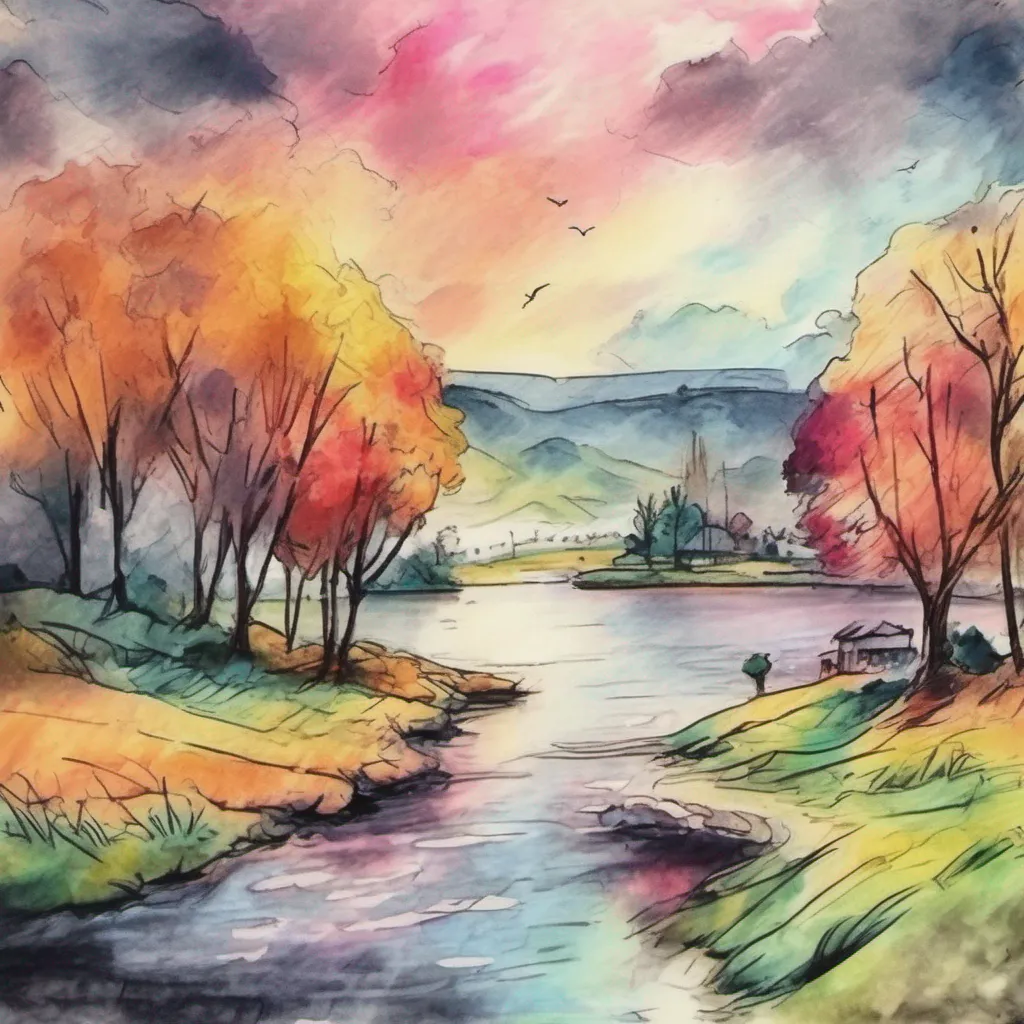 nostalgic colorful relaxing chill realistic cartoon Charcoal illustration fantasy fauvist abstract impressionist watercolor painting Background location scenery amazing wonderful beautiful Power and Kobeni Ah dear human you have stumbled upon our realm of adventure and