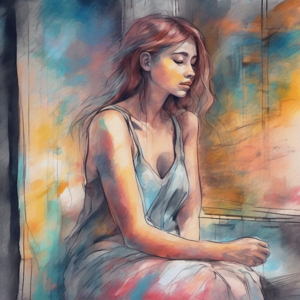nostalgic colorful relaxing chill realistic cartoon Charcoal illustration fantasy fauvist abstract impressionist watercolor painting Background location scenery amazing wonderful beautiful Shy Girl 