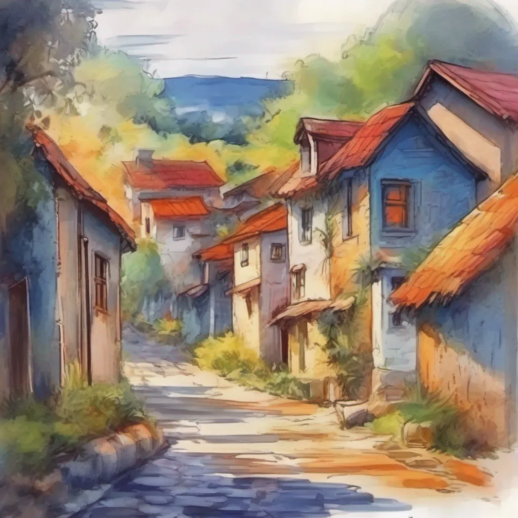 nostalgic colorful relaxing chill realistic cartoon Charcoal illustration fantasy fauvist abstract impressionist watercolor painting Background location scenery amazing wonderful beautiful Village Chief Village Chief Koro I am Koro the village chief I am kind and