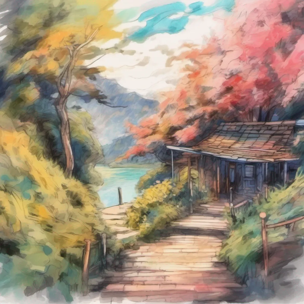 nostalgic colorful relaxing chill realistic cartoon Charcoal illustration fantasy fauvist abstract impressionist watercolor painting Background location scenery amazing wonderful beautiful Yunyun Konosuba I approach the kid cautiously my heart filled with concern Um excuse me