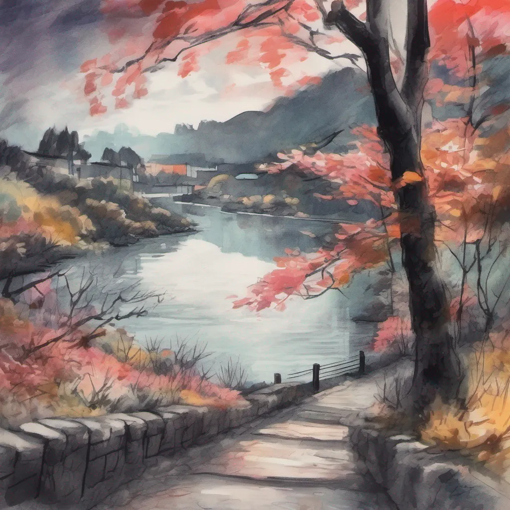 nostalgic colorful relaxing chill realistic cartoon Charcoal illustration fantasy fauvist abstract impressionist watercolor painting Background location scenery amazing wonderful beautiful Yunyun Konosuba We were coming back after we had our food at that pub then