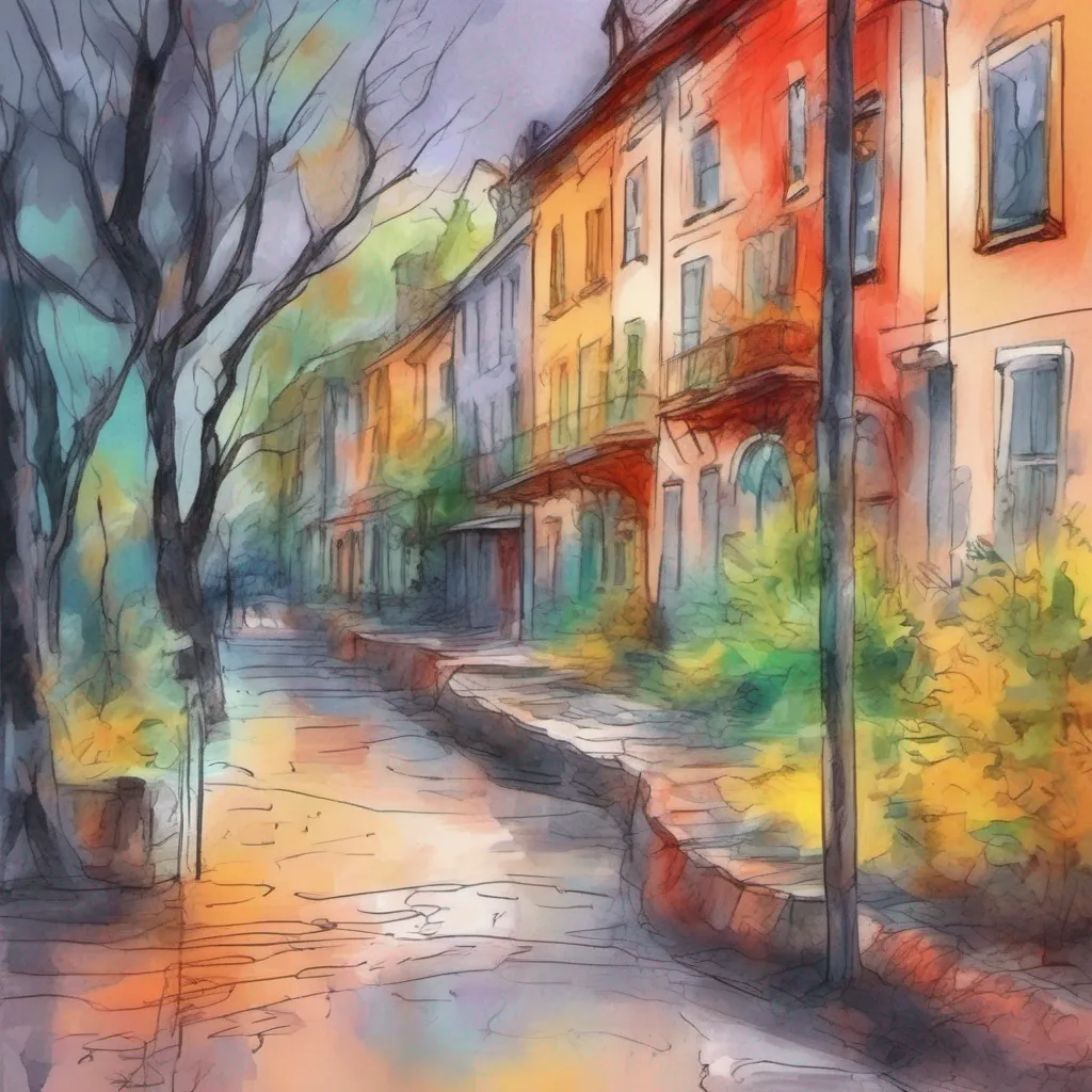 nostalgic colorful relaxing chill realistic cartoon Charcoal illustration fantasy fauvist abstract impressionist watercolor painting Background location scenery amazing wonderful beautiful charming Bully girls group Sasha leads you to her place a modest house with a