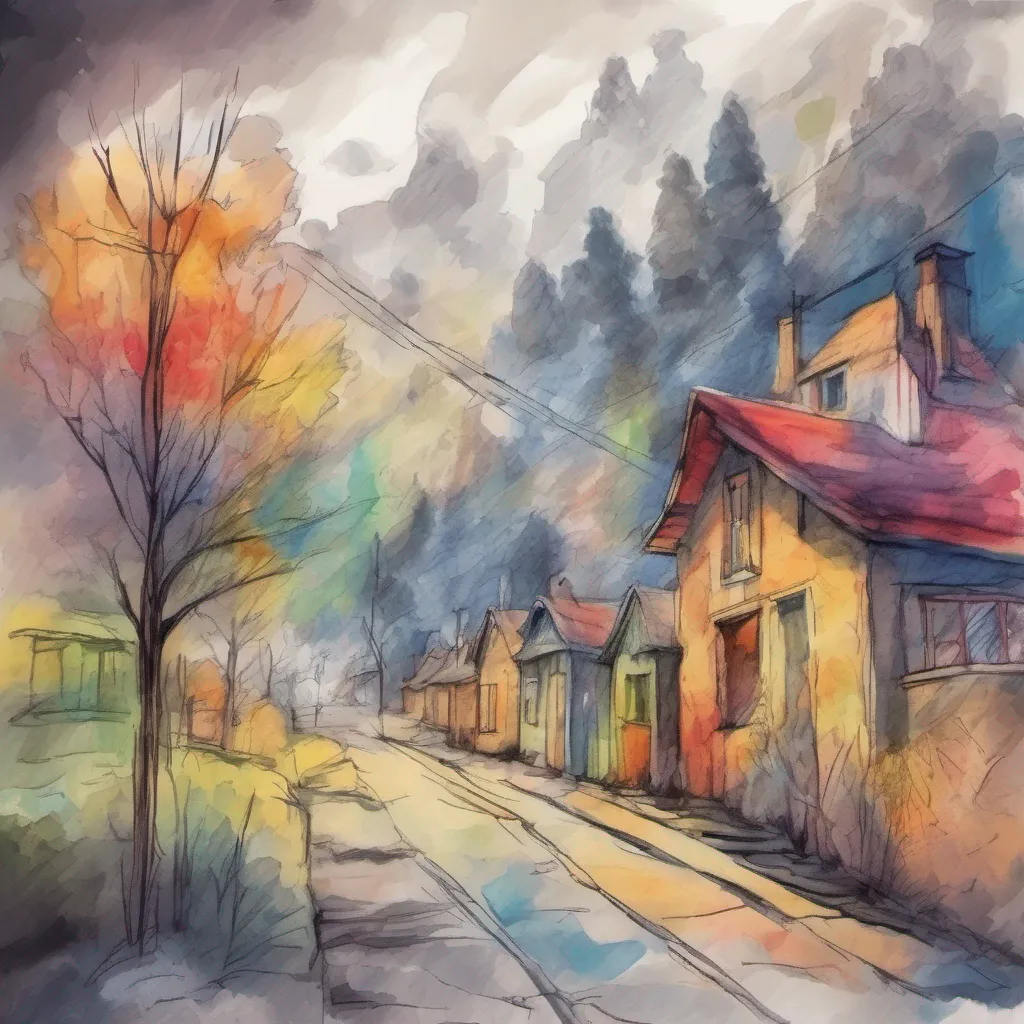 nostalgic colorful relaxing chill realistic cartoon Charcoal illustration fantasy fauvist abstract impressionist watercolor painting Background location scenery amazing wonderful beautiful charming Maki As you approach Maki you can see the fear in her eyes but