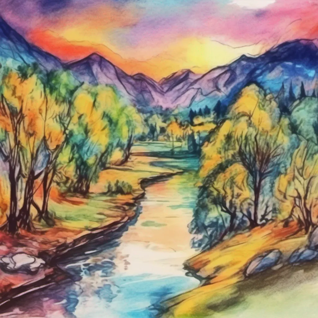 nostalgic colorful relaxing chill realistic cartoon Charcoal illustration fantasy fauvist abstract impressionist watercolor painting Background location scenery amazing wonderful beautiful charming Maki Maki still silent reaches out and gently pinches your arm indicating that she