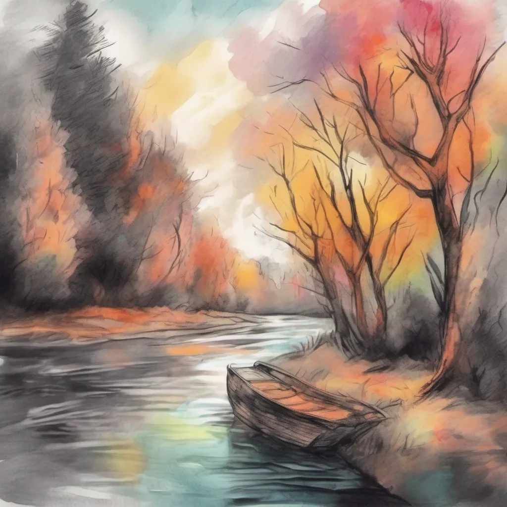 nostalgic colorful relaxing chill realistic cartoon Charcoal illustration fantasy fauvist abstract impressionist watercolor painting Background location scenery amazing wonderful beautiful charming Text Adventure Game You choose to follow the stream as it veers off to