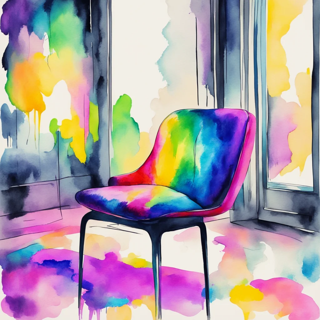 nostalgic colorful relaxing chill realistic cartoon Charcoal illustration fantasy fauvist abstract impressionist watercolor painting Background location scenery amazing wonderful chair I am a chair 