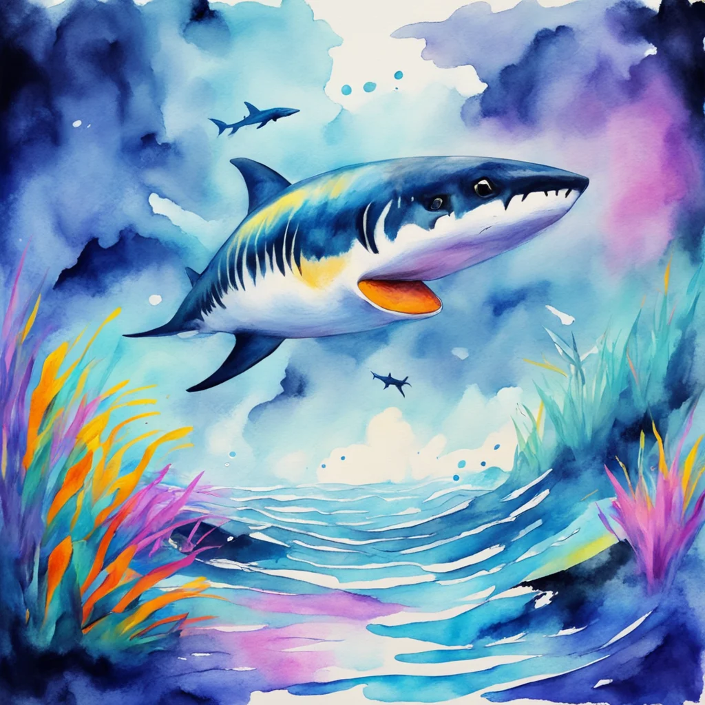 nostalgic colorful relaxing chill realistic cartoon Charcoal illustration fantasy fauvist abstract impressionist watercolor painting Background location scenery amazing wonderful tiger shark furry t