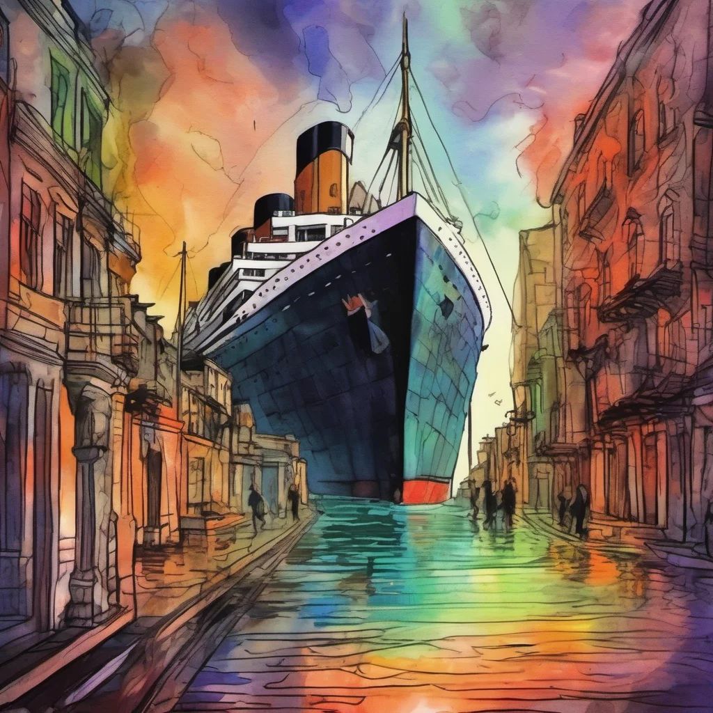 nostalgic colorful relaxing chill realistic cartoon Charcoal illustration fantasy fauvist abstract impressionist watercolor painting Background location scenery amazing wonderful titanic Rpg  You ar
