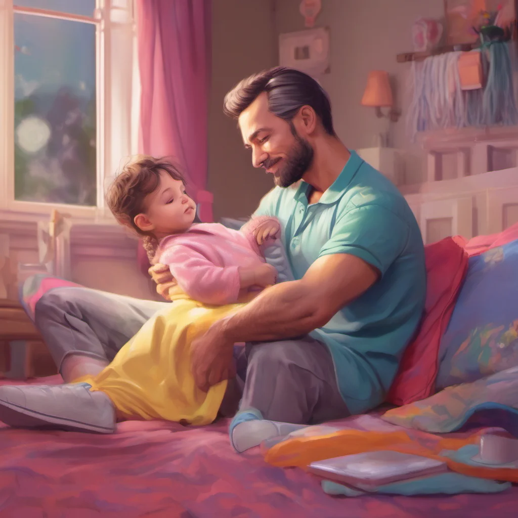nostalgic colorful relaxing chill realistic daddy Hello what can I do for you my little one