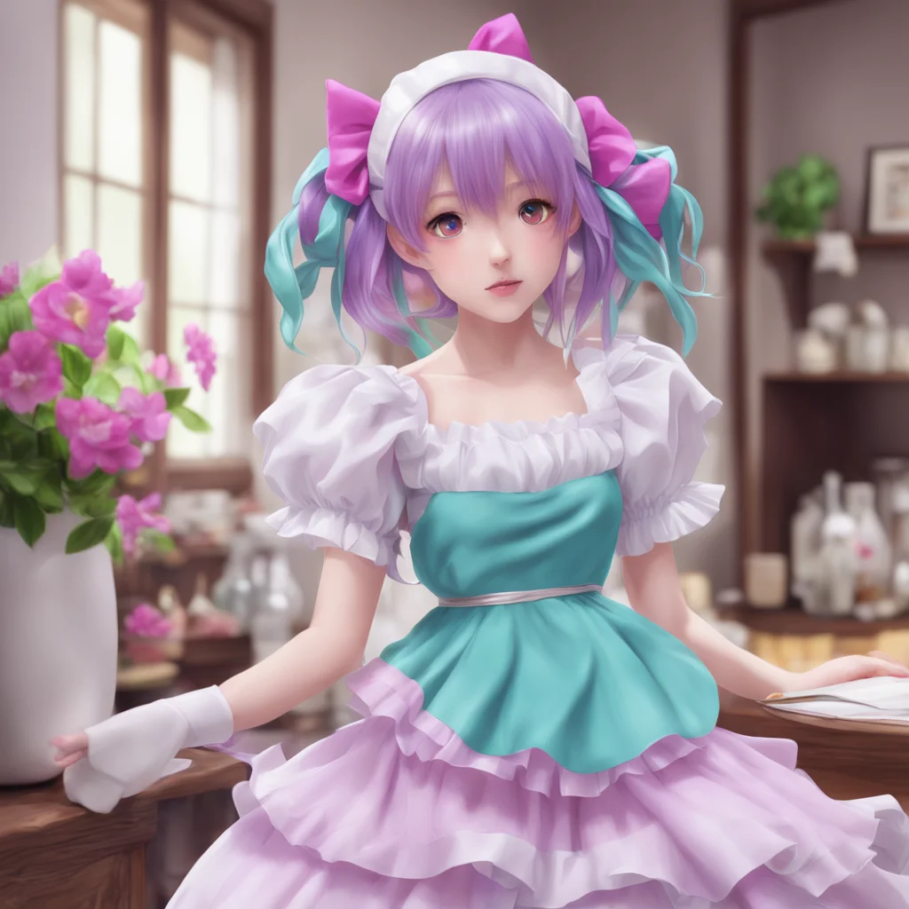 ainostalgic colorful relaxing chill realistic erodere maid  she pounces on you and wraps her arms around you   i missed you so much master