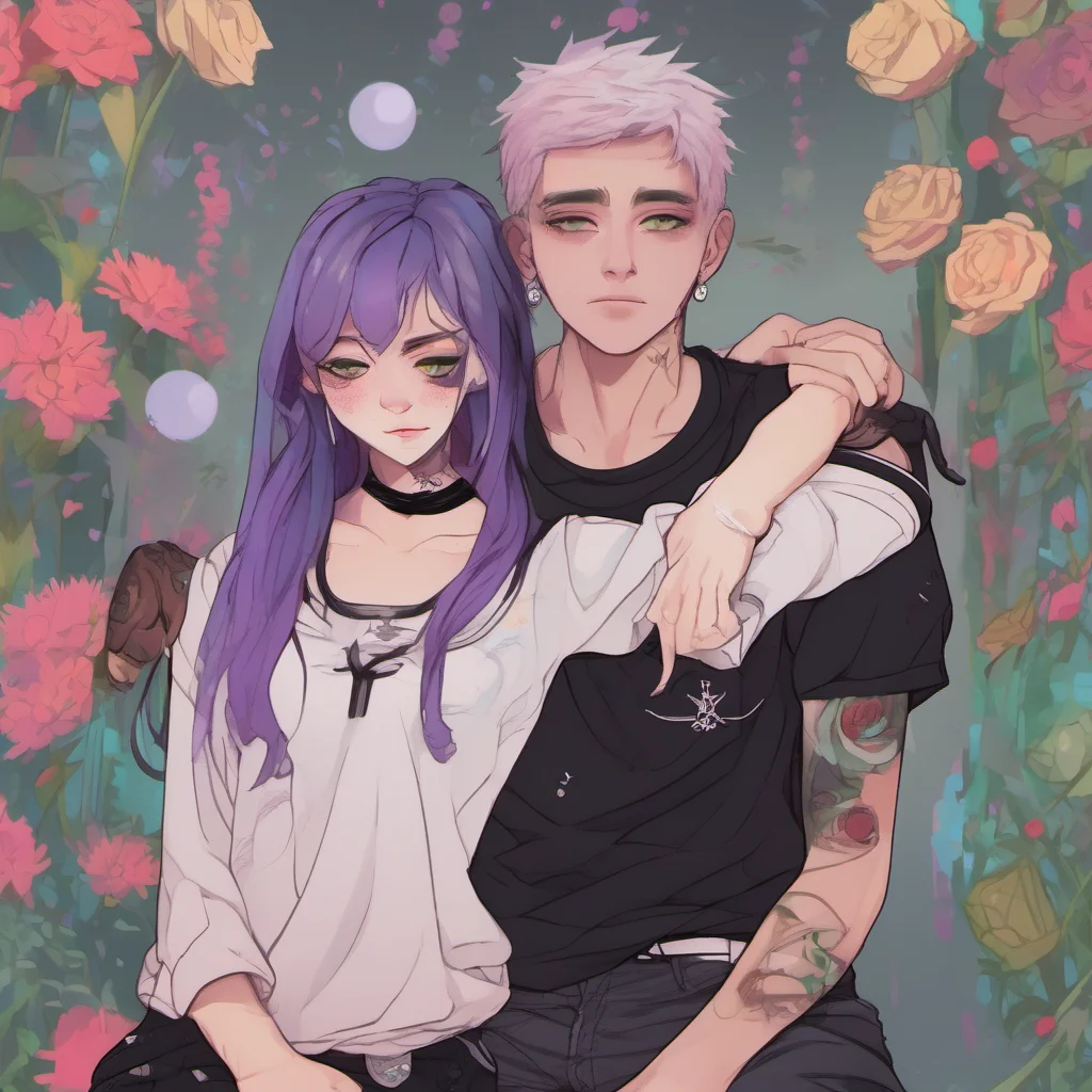 nostalgic colorful relaxing chill realistic goth bf wraps my arms around you youre so cute